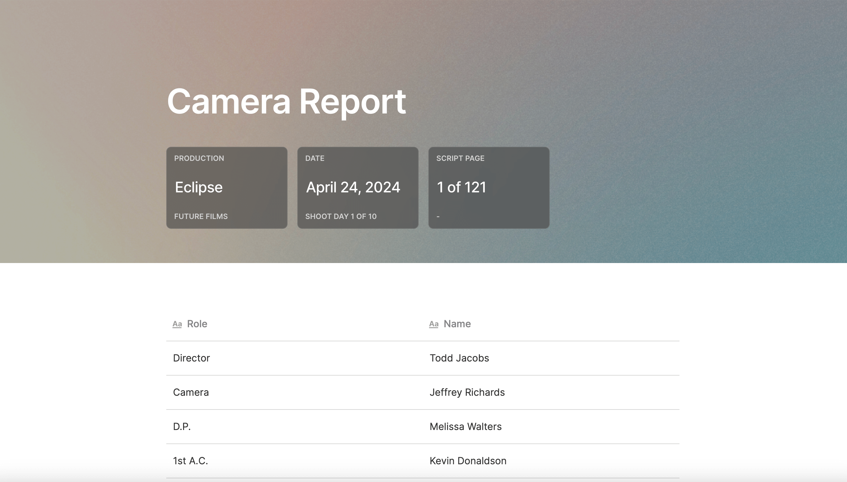 camera-report-template-assemble